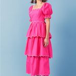 English Factory Fuchsia Tiered Dress - $185 MSRP - Size M Photo 2