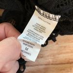 3/$22🌞 NWT Ambiance black Floral Crochet With Fringe Top Size M Photo 5