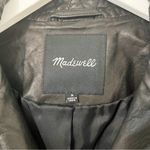 Madewell  The Washed Leather Motorcycle Jacket True Black Medium M Photo 2