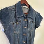 DKNY  Denim Small Blue‎ Jean Dress Women's Half Button Up A-Line Knee Length Photo 7