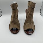 Tory Burch  Beige Suede Open Toe Gemini Link Slingback Heels Women's 8M Photo 1