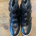 Coconuts by Matisse  Black Ankle Boots with Fur Trim Photo 2