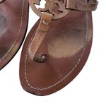 Tory Burch Miller Leather Flat Thong Sandals Brown Size 10 Photo 3