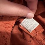 Roller Rabbit NWT  Glyn Eyelet Gathered Burnt Orange Long Sleeve Bow Top Size XS Photo 6