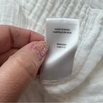 BeachLunchLounge  100% cotton white gauzy summer beach tunic top, long sleeve,M/L Photo 13