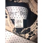 Paper Dolls  Dress US 4 EU 36 UK 8 Black Cream Crocheted Lace Short Sleeve NEW Photo 1