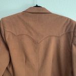 Western Blazer Ranchwear Style‎ Notch Lapel Cowboy Jacket Brown Size L Photo 9