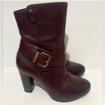 Clarks  Indigo Burgundy Leather Ankle Boots  Photo 1