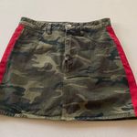 Forever 21  Camo Print Tuxedo Stripe Denim Mini Skirt Photo 1
