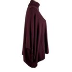 Alfani  Sweater Medium Wine Turtleneck Poncho Dolman Sleeves Oversized New Photo 9