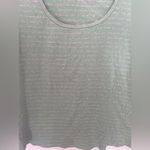 Boden plus size green and grey stripe v neck tee size 16 96% cotton Gray Photo 8