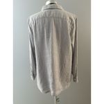J. Jill Love Linen Essential Shirt Size L Gray Lightweight Lagenlook Coastal Size L Photo 3