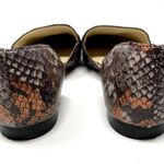 Vince Camuto Brown Copper Snakeskin Print Kordie D'orsay Leather Loafers 6.5 Photo 4