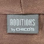 Chico's Additions Cardigan Womens XL Brown Slinky Knit Casual Travel Jacket Lagom Photo 8