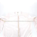 Free People Pink Shimmers And Stripe Slouchy Button Up Shirt Women's Size M -GUC Photo 8