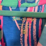 Lilly Pulitzer  Ali V Neck Dress Out To Sea Sailboat Print Womens Medium Pima Photo 1