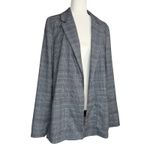Hollister  XL Navy Houndstooth Plaid‎ Open Front Sweater Blazer Jacket Academia Photo 1