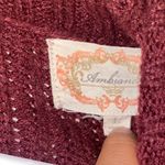 Ambiance Deep Red Open Front Cardigan Size L Photo 5