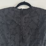 Allyson Whitmore Black Vintage 80s Beaded/Sequins Dress 100% Silk Size M… Size M Photo 9