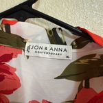 Jon & anna  Red Floral Blouse Photo 3