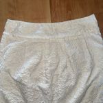Loft Cream Textured Floral Mini Skirt Photo 1