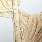 Womens Sheer Lace Off Shoulder Maternity Pregnancy Photoshoot Maxi Dress Size M Tan Size M Photo 8