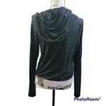 CAbi  #3231 Charcoal Gray Modern Recess Soft Stretch Hooded Top M Photo 1