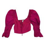 Urban Outfitters Women's Pink Long Sleeve Crop Top Size M Photo 3