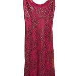 Betsey Johnson Vintage  Pink Feminine Dainty Metallic Lace Tulle Slip Dress Sz 2 Photo 0