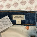 Madewell High-Rise Denim Jean Shorts in Malden Wash Raw Hem Cutoffs Size 24 Photo 7