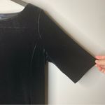 Lands' End  Black Velvet Dress Photo 4