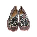 Ariat Cruiser Slip On Shoes Cow Animal Print Brown Womens 7 Western Southwestern Photo 3