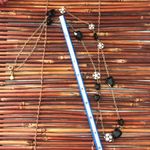 J.Crew Black Glass & Rhinestone Ball Gold Tone Long Necklace Photo 6