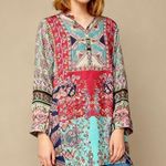 Johnny Was NWOT  Floral Silk Long Sleeves Tunic Dress Multicolor Bohemia Size S Photo 0