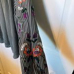 CRUEL Denim Womens Size Small‎ Boho Striped Embroidered Top *FLAWED Black Photo 10