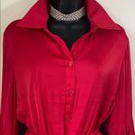 Naked Zebra  Bold Red long sleeve dress size large Photo 2