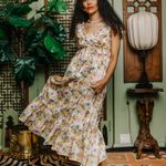 Anthropologie NWT Love The Label x Liberty London Penida Ruffle V-Neck Dress S Photo 1