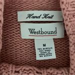 Westbound Vintage Hand Knit  Pink Wool Blend Sweater with Popcorn Texture Size M Photo 3