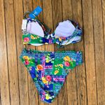 Cupshe  Floral Print Bikini Set High Waisted Ruffle Trim‎ Swimsuit L Photo 10