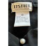 Instant Action Bodysuit Vintage Size Medium Sleeveless Black Ruffle Pearl 90s Photo 5
