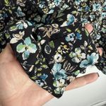 J. Jill Button Down Layered Tunic Top Blouse Large Petite Long Sleeve Floral Black Size undefined Photo 6