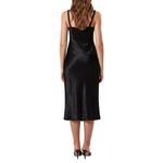 Charlie Holiday Black Satin Dress Photo 5