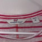 Vineyard Vines  100% Linen Pink Red And‎ White Striped T Shirt Size XL Photo 2