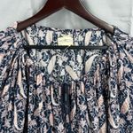 Ralph Lauren Denim & Supply Blouse Navy Long Sleeve Tassel Paisley Bohemian XS Blue Photo 1