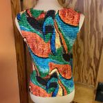 Vtg colorful geometric popcorn summer top Photo 6