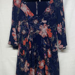 Free People  Eyes On You Blue Floral Bell Sleeve Tunic Mini Dress 2. Photo 0
