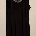 Spense Black Embellished Sleeveless Dress Size 8 Photo 0