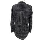 Diane Von Furstenberg  Printed Stand Up Collar Button Up Blouse Black Size Small Photo 6