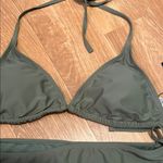 Tempt Me  Sage Green Triangle Bikini with Tie Straps size medium Photo 3
