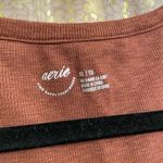 Aerie  Burnt Orange Ribbed Long Sleeve Henley Bodysuit XL NWT Photo 3